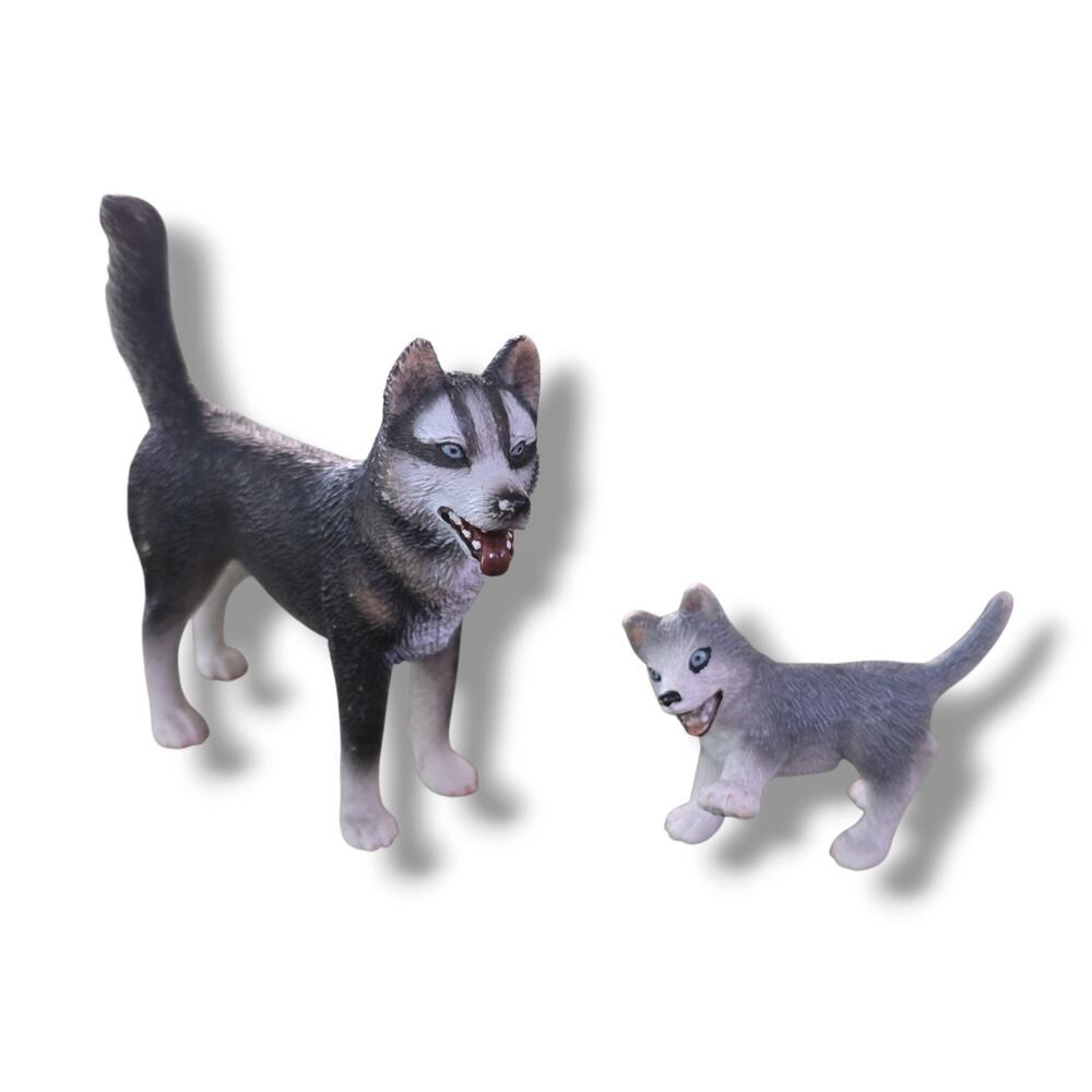 Schleich Husky Dog Family 2007 AM Limes 1 Adult And 1 Puppy animal toy